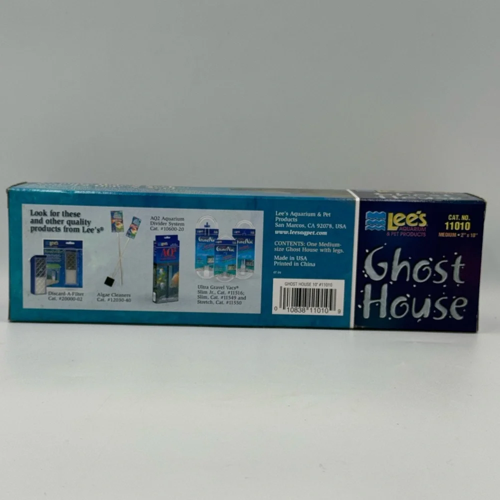 Lee’s Pet Aquarium & Pet Accessories “Ghost House” for Aquariums 2”x10”